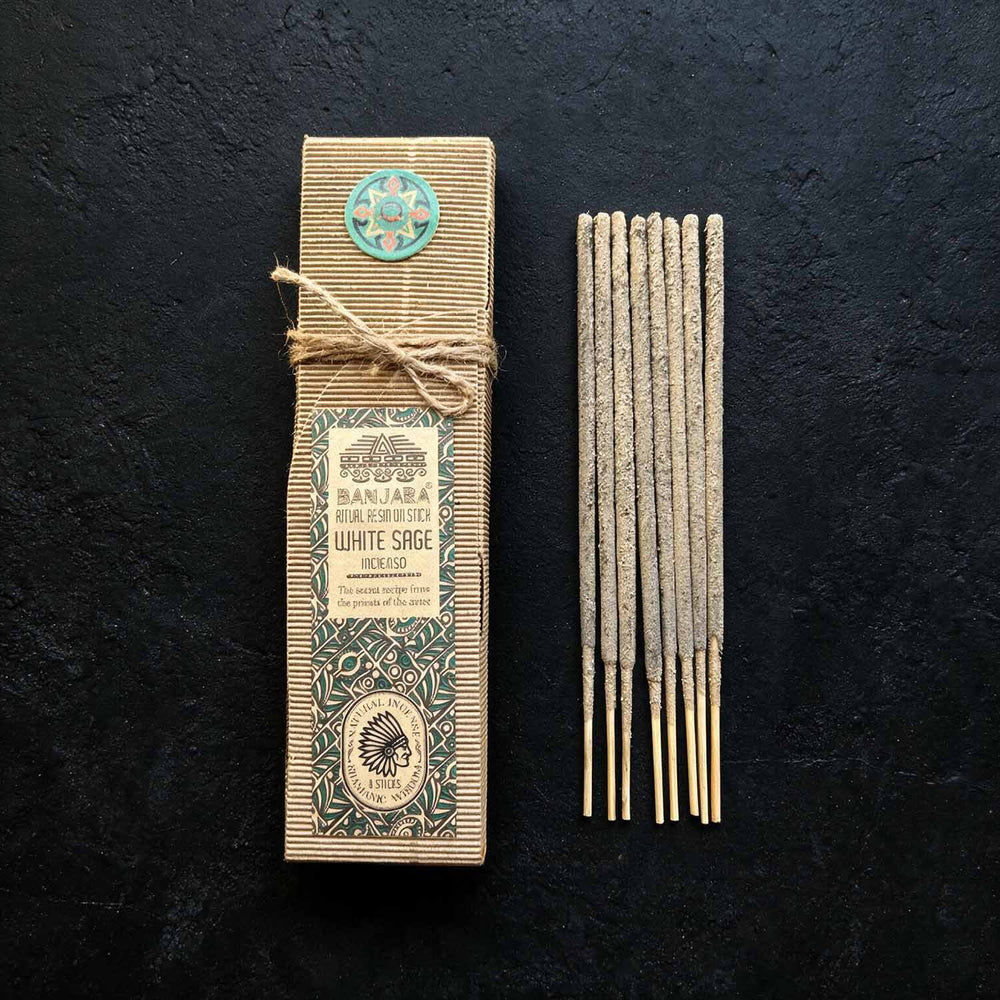 Hvid Salvie Røgelse | Ritual Resin | 8 sticks